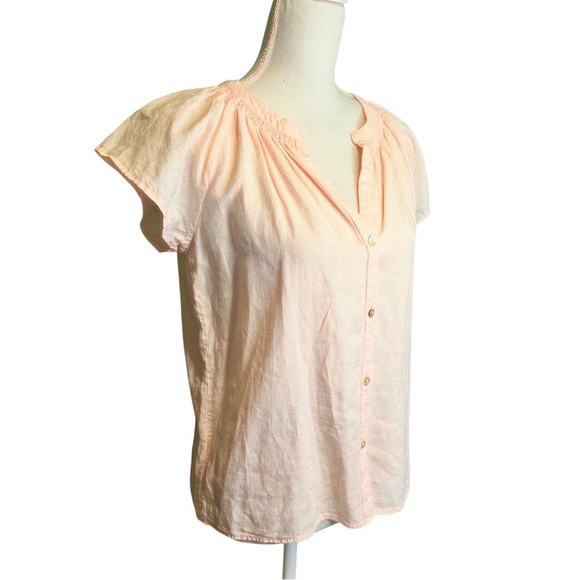 NWOT Rails ‘Alena’ Flutter-Sleeve Button Front Top in “Petal” Pink Size XS - Picture 16 of 16